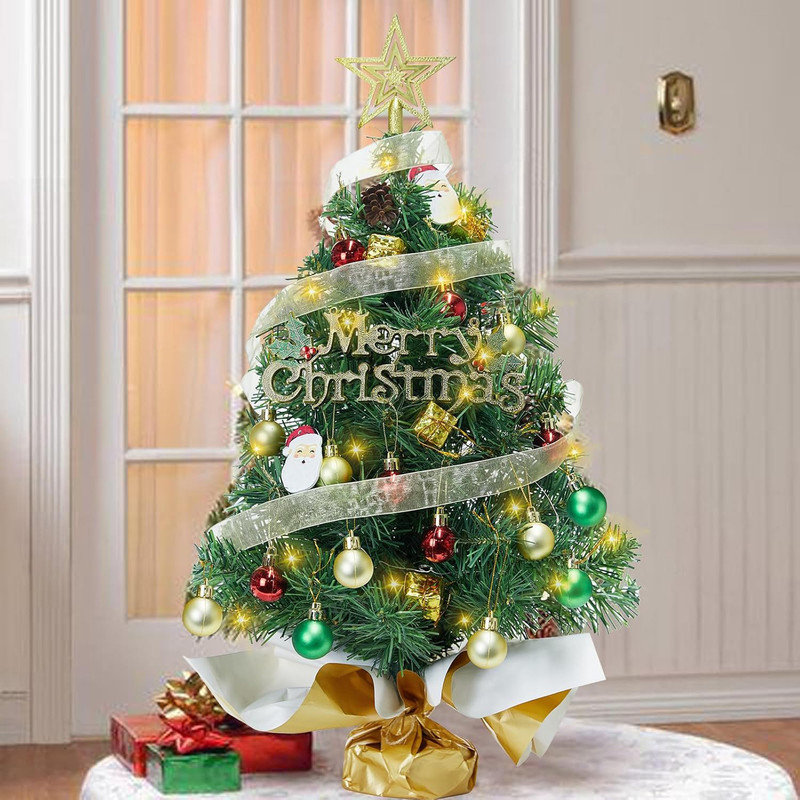 Mini Christmas Tree with Lights; buy 24In/2ft Snow Flocked Pre-lit Tabletop Christma